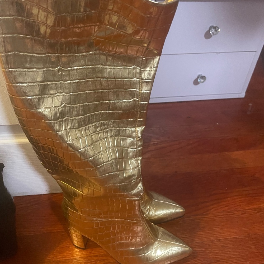 Gold boots